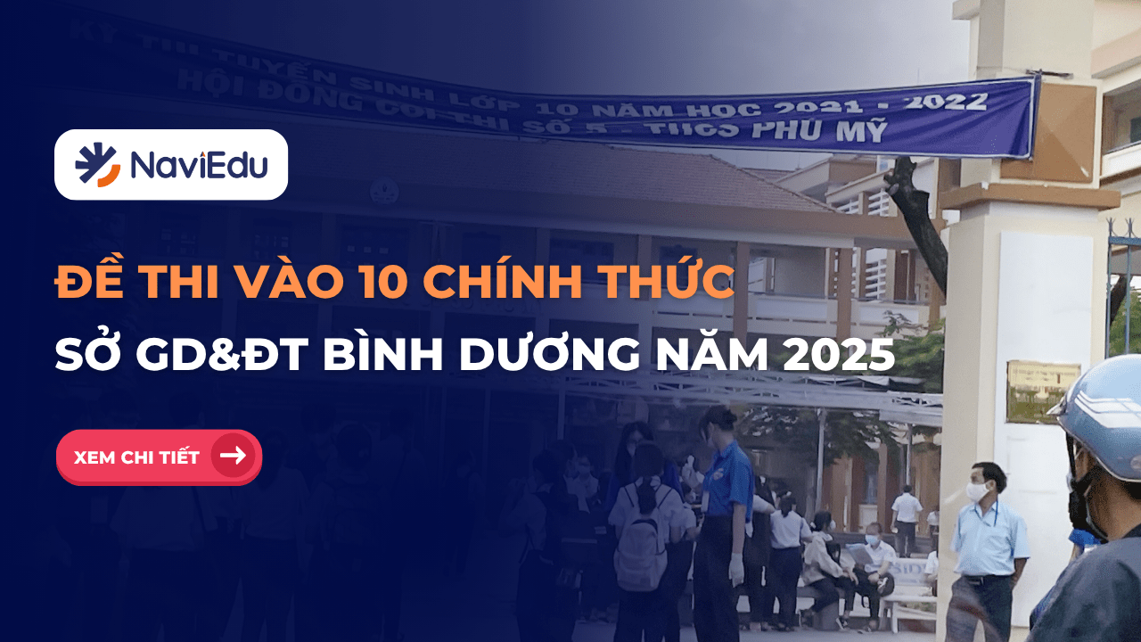 Đề thi tuyển sinh vào lớp 10 năm 2025-2026 – Sở GD&ĐT Bình Dương