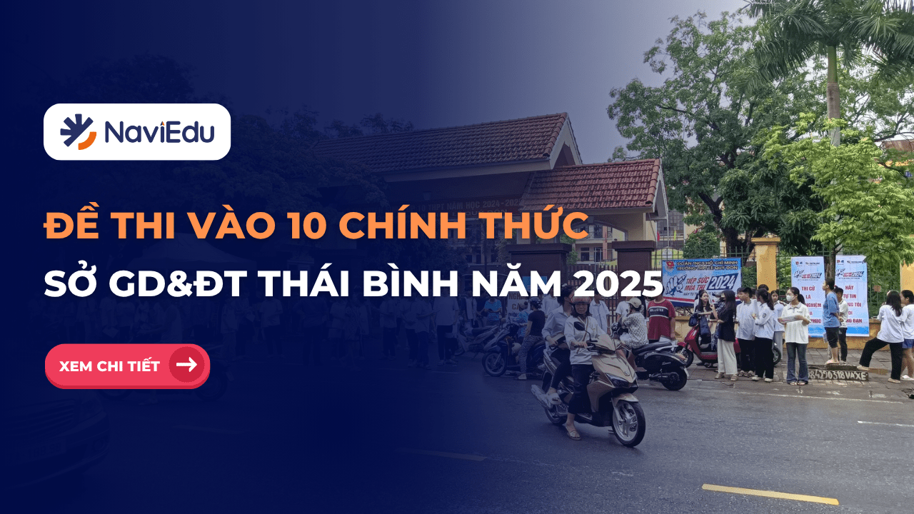 Đề thi tuyển sinh vào lớp 10 năm 2025-2026 – Sở GD&ĐT Thái Bình