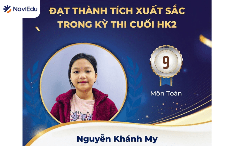 Khánh My đã có sự lột xác ngoạn mục về điểm số trong kỳ thi cuối HK2