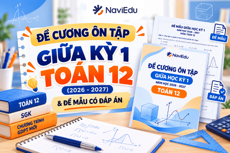 Đề cương ôn tập Giữa kì 1 Toán 12 (2026-2027) & Đề mẫu có đáp án