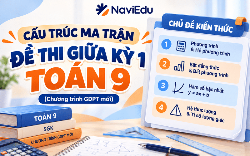 Tìm hiểu về cấu trúc ma trận đề thi giữa học kỳ 1 Toán 9